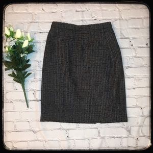 Escada Grey Tweed Pencil Skirt